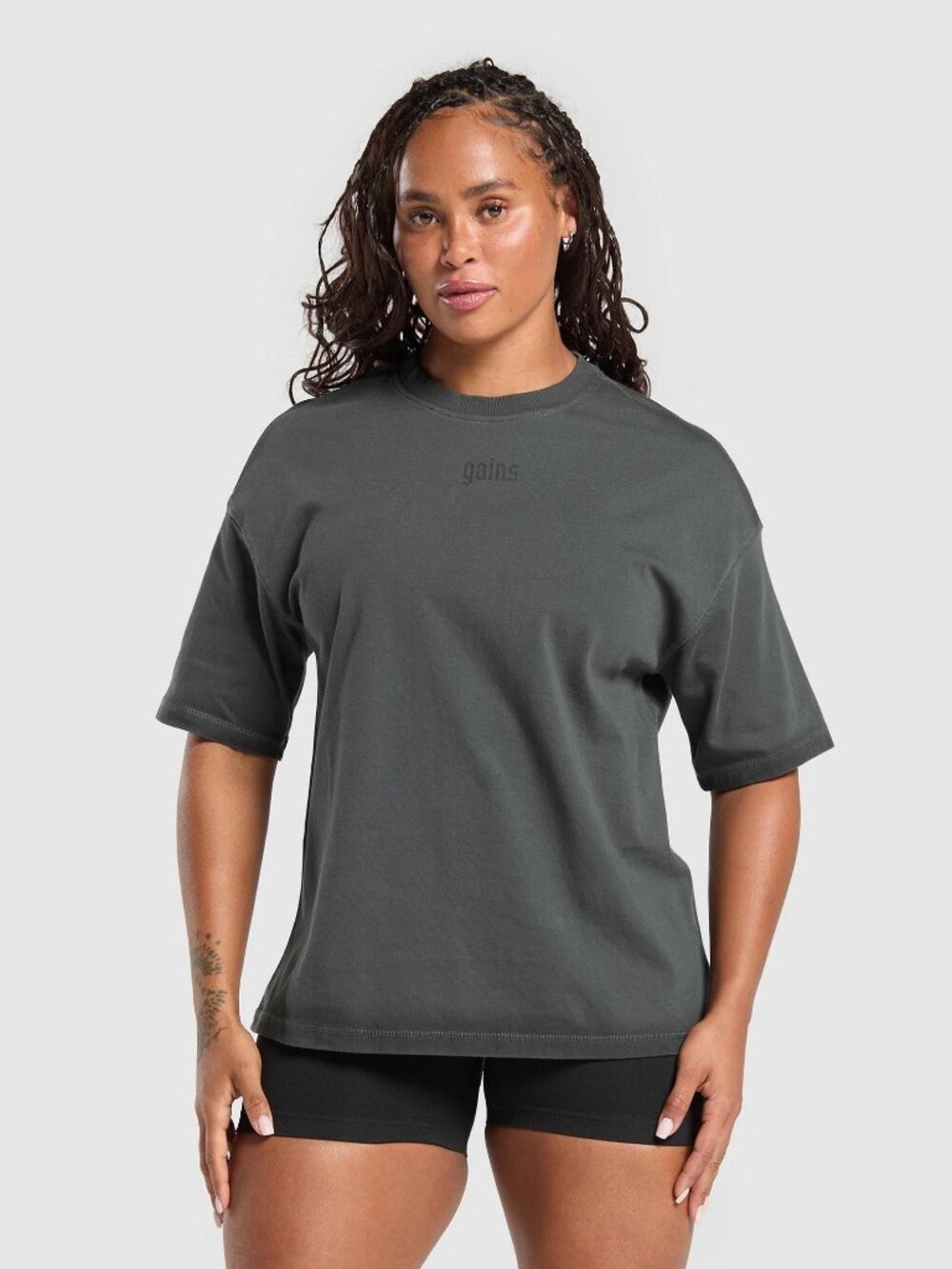Gymshark Gains Washed Heavyweight Cotton T-Shirt